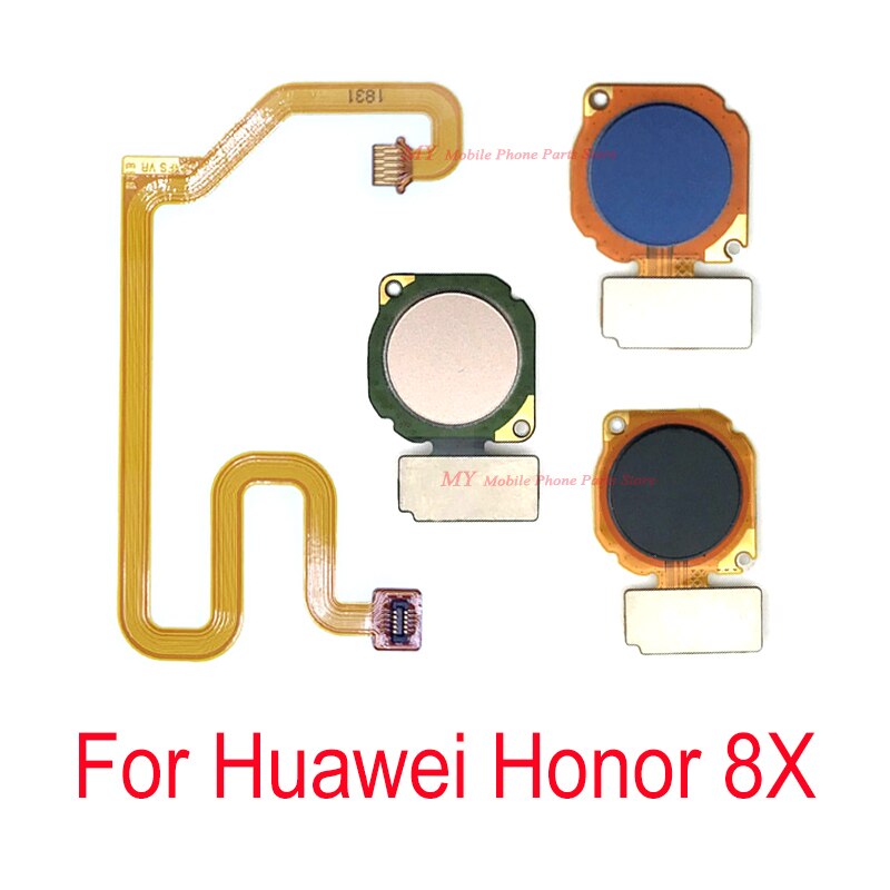 Terug Home Knop Sleutel Touch Id Flex Kabel Voor Huawei Honor 8X Vingerafdruksensor Scanner Connector Flex Kabel Onderdelen