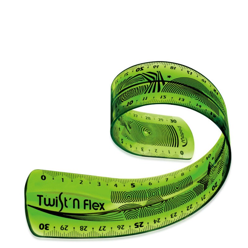 Premium flexibele rechte heerser, transparante vouwen zachte heerser 30cm (12 inch) meten lengte