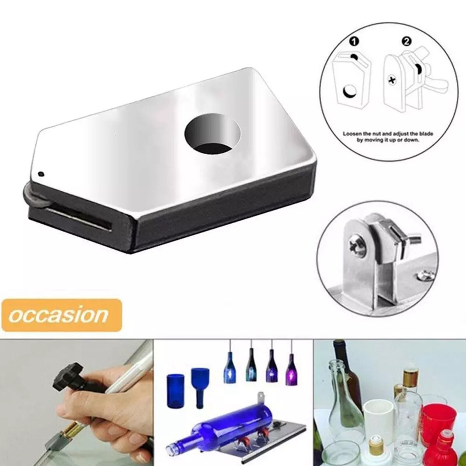 Têtes de coupe pour bouteilles en verre de 2 à 10mm, outils de coupe, artisanat Durable: 26x13x6mm