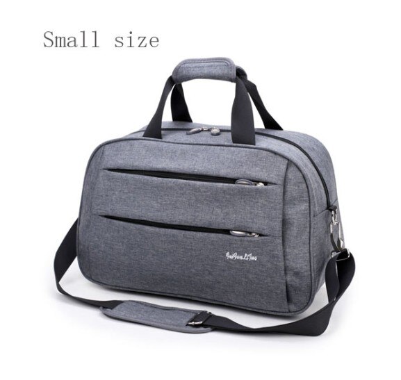 NIYOBO Travel Duffel Bag - 53cm Large Waterproof Nylon Carry-On Luggage: Gray S