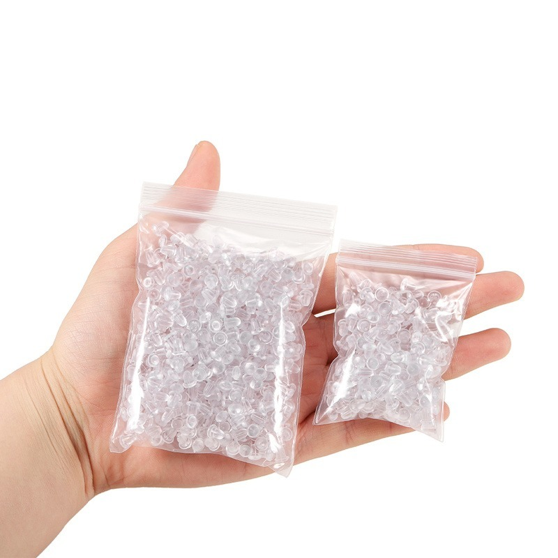 500 Uds caja de tapones para los oídos aleación de goma de silicona transparente pendiente cierre pendientes Kit de accesorios DIY joyería hacer hallazgos de gancho para las orejas
