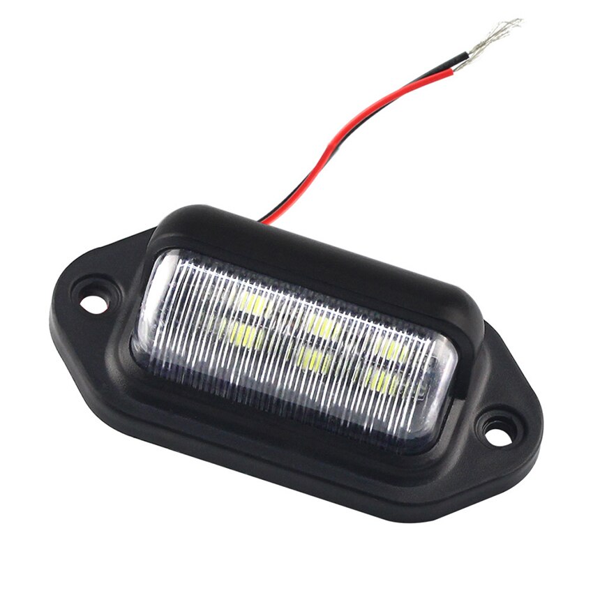 12-24V Super brillante 6 luz LED estroboscópica con tornillos de 1,8 W de la luz blanca de alerta de emergencia Flash estroboscópico luces para coche camión