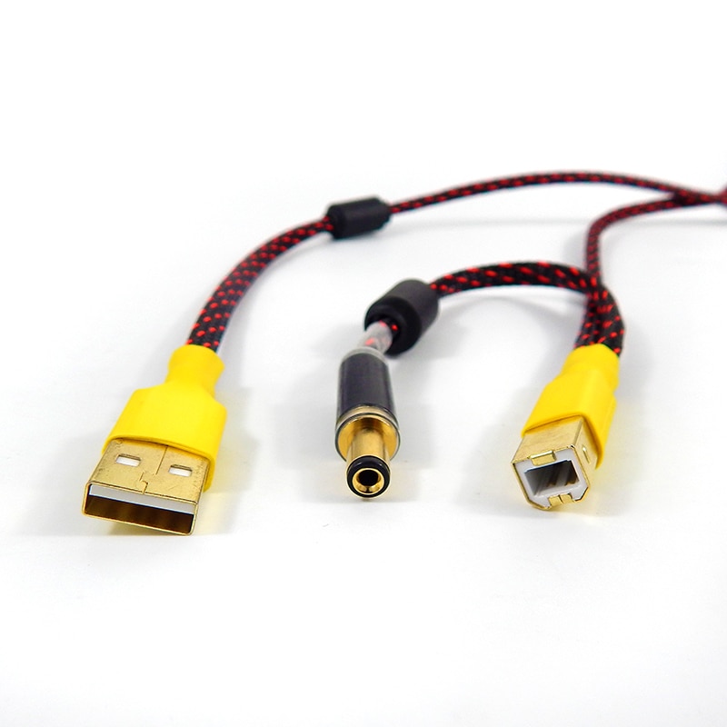 High End Dac (Power \ Signaal) aparte Versterker Usb Kabel USB-A Om USB-B Dc Plug 5.5*2.1 Mm Te USB-B Onafhankelijke Voeding