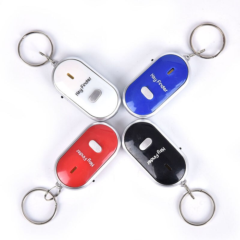 Smart Keyring Whistle Keychain Tracker Anti-Lost Finder Sound Control LED Key