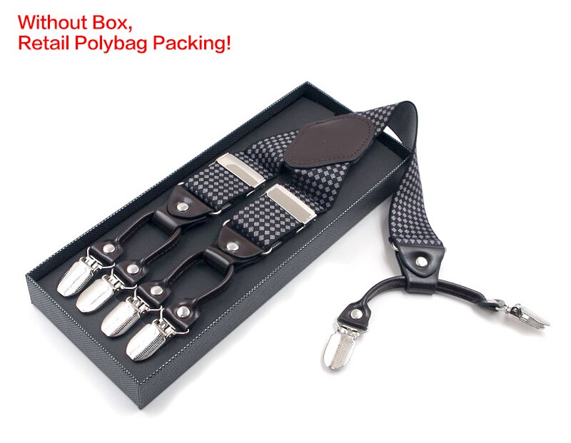 Vintage Bretels Voor Mannen Heavy Duty Big Tall 3.5*120Cm Breed Y Terug 6 Metalen Clips Verstelbare Elastische broek Bretels Riem Riem: Style J