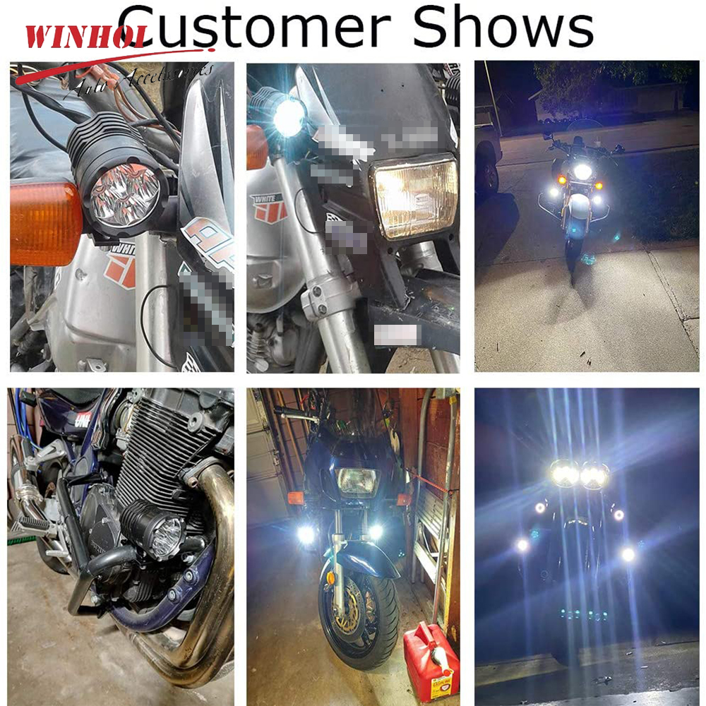 Faros delanteros Led adicionales de 60W para motocicleta, foco Universal para Moto, faro LED auxiliar para motocicleta, lámpara de coche de 12V y 24V, 2 uds.