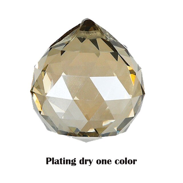 20mm Klar Kristall Beleuchtung Ball Feng Shui Lampe Ball Prisma Regenbogen Sonne Fänger hause Hochzeit Party Dekoration: Überzug trocken Farbe