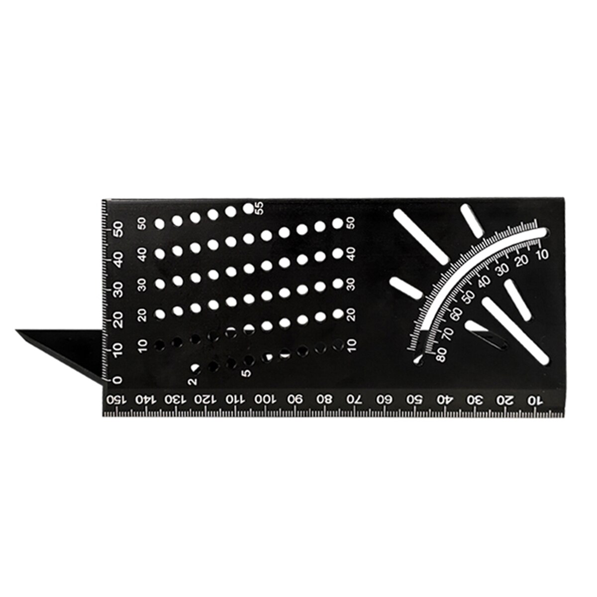 Aluminum Alloy 3D Woodworking Ruler Angle Profession Measuring Multi-Purpose Tool Gauge Ruler Drilling Guide For Woodworking