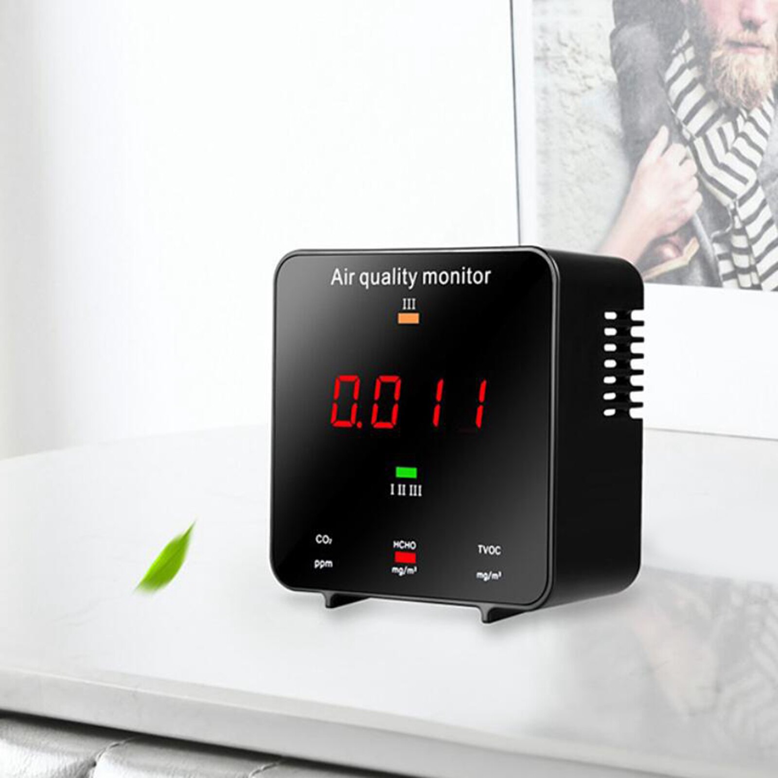 4in1 Smart Air Monitor HCHO TVOC AQI CO2 Air Pollution Monitor Accurate Test