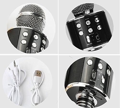 WS 858 Wireless Microphone Karaoke Condenser Mic Wtih Bag Bluetooth Stand Radio Mikrofon Studio Recording Mic WS858