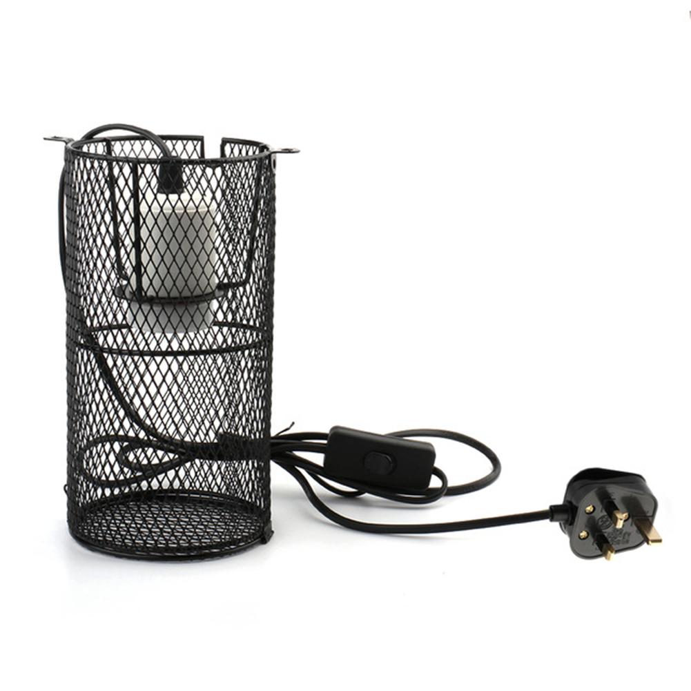 Reptile Anti Scald Lampshade Ceramic Heating Bulb Lamp Holder Protector Cage For Pet Snake Lizard Turtle: UK