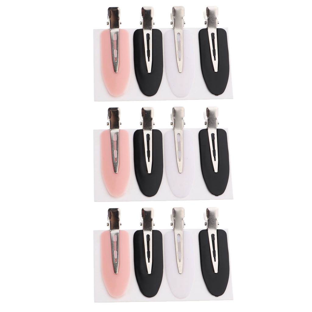 12 sztuk profesjonalne bez zginania spinki robić włosów plastikowe stylizacja spinki robić włosów Szpilka kędzior klip robić stylizacja z salonu zacisk narzędzia 6x2 cm: 12szt