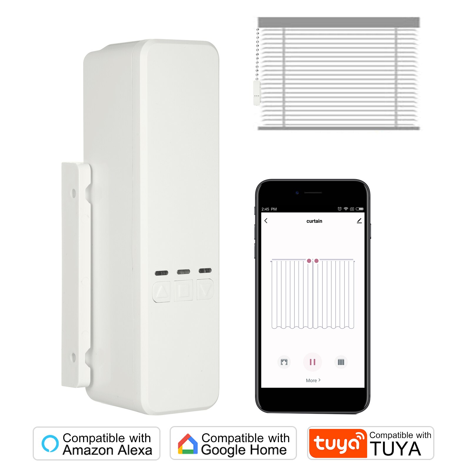 Motor de accionamiento de persiana enrollable, cadena motorizada inteligente, WiFi, Tuya, bricolaje, Compatible con Alexa, Google Home, aplicación de Control por voz