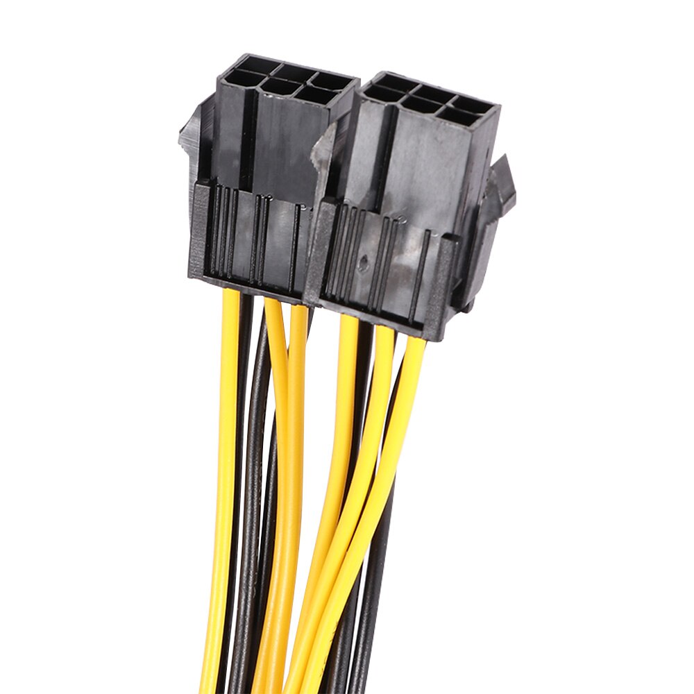 20 cm slitesterk praktisk 6p til 8p doble 6 pin  til 8 pin 18 awg grafikkort strømkabel ledninger linje strømledning