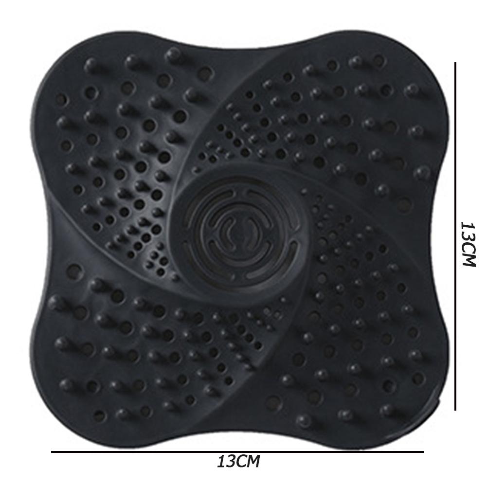 Cute Floor Drain TRR Washable Durable Bathroom Drain Shower Hair Catcher Plug Sink Strainer Filter Kitchen Accessories: Black