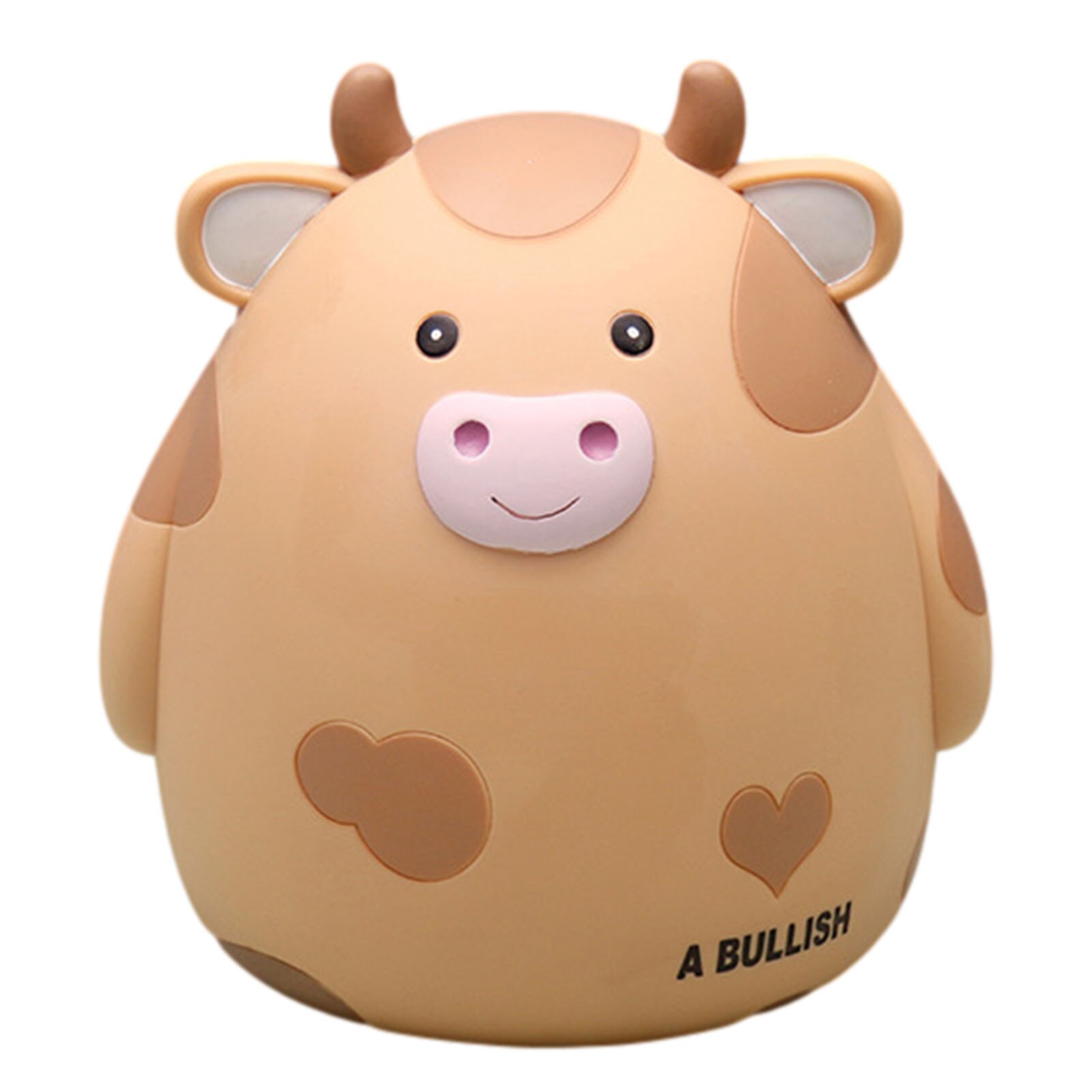 Simpatico cartone animato per bambini mucca salvadanaio silicone giocattolo educativo antigoccia regalo di compleanno per bambini modello animale salvadanaio: giallo