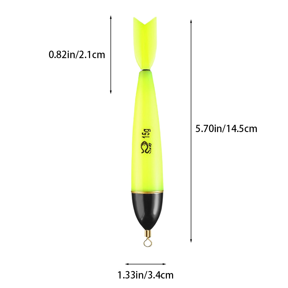 1-5pcs Fishing Floats Luminous Fishing Accessories Fishing Night Float Night Fishing Light Up Bobbers for Sea Ocean Rock Fishing: 1.5# / Red