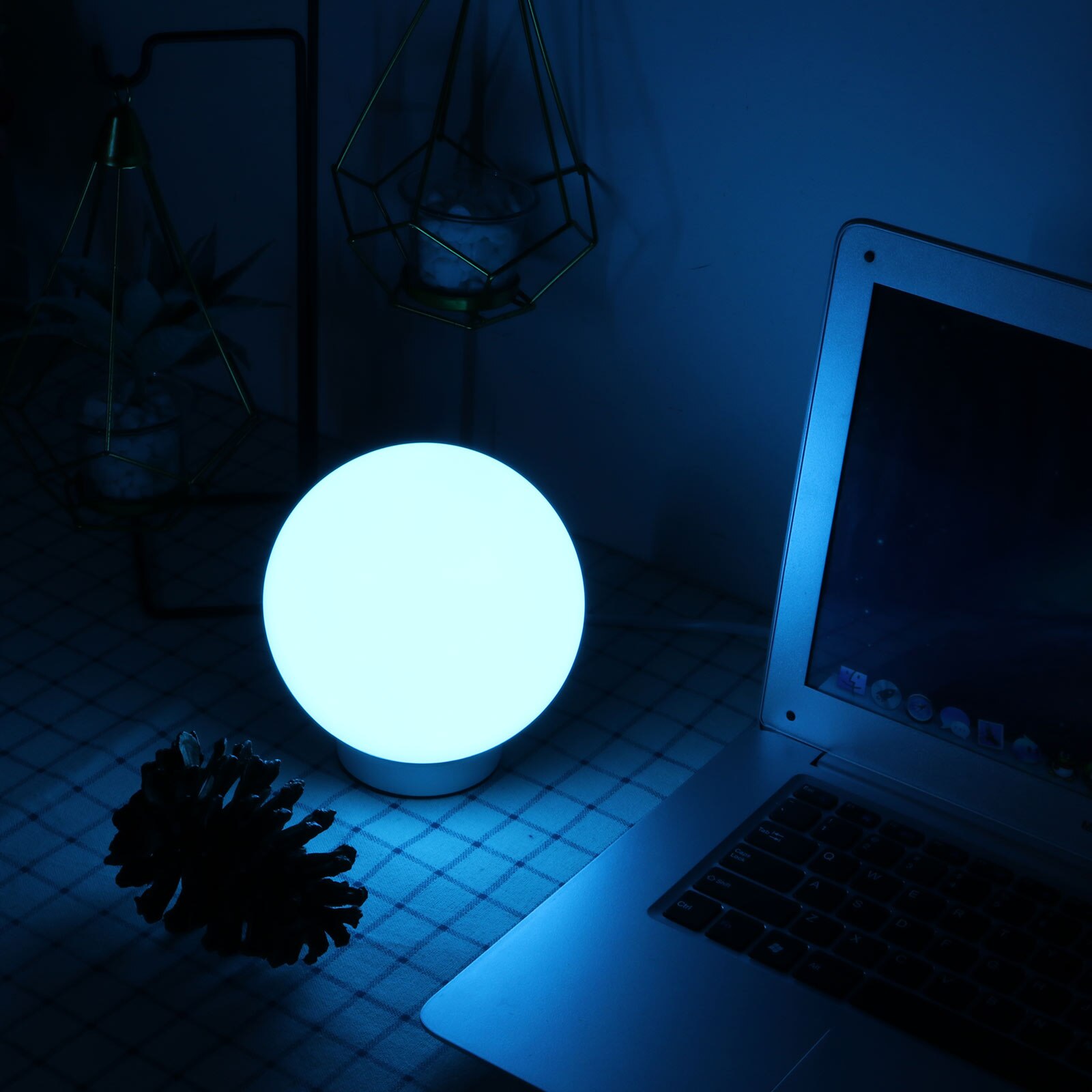 WIFI Desktop Lamp Aluminum Alloy Ball Shape Adjustable Music Active Anti-Slipping Practical Bedside Durable Led Eye-Friendly