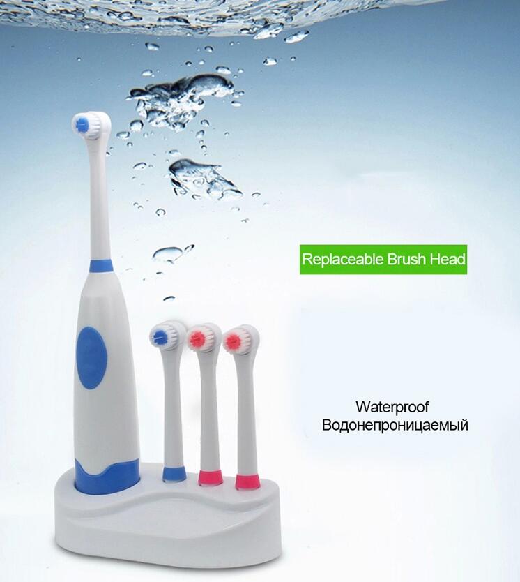 Leuke Elektrische Tandenborstel Voor Kid Kinderen Familie Gebruik Met 3 Opzetborstel Een Base Holder Groen Blauw Paars Roze Kleur