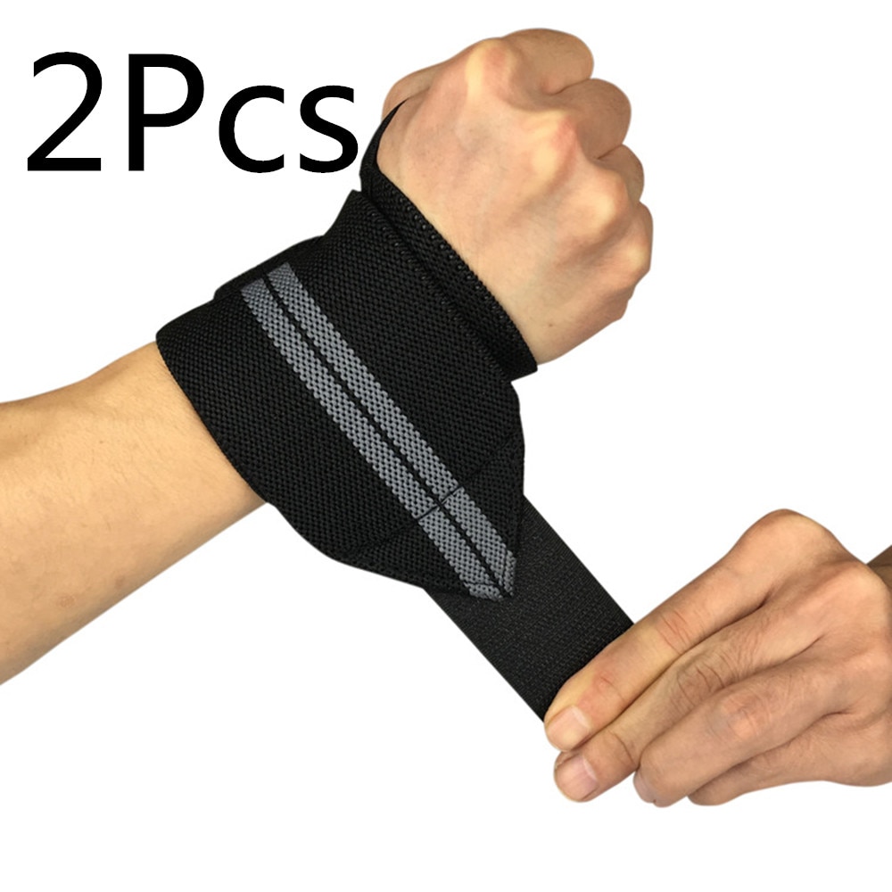 2 stuks Verstelbare Polsband Elastische Pols Wraps Bandage Voor Gewichtheffen Powerlifting Ademend Polssteun Fitness Apparatuur