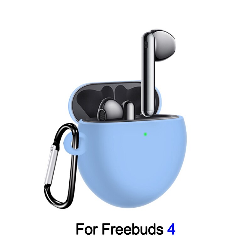 Silicone Protective Case For Huawei Freebuds 4i Earphone Cases Cover For Huawei Freebuds 4 i Free Buds 4i freebuds4i Cases: blue For Buds 4