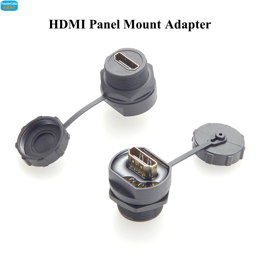 Connecteur étanche HDMI IP67, adaptateur de montage sur panneau 4K, connecteur de passage femelle à femelle, alimentation par cloison HDMI, coupleur traversant