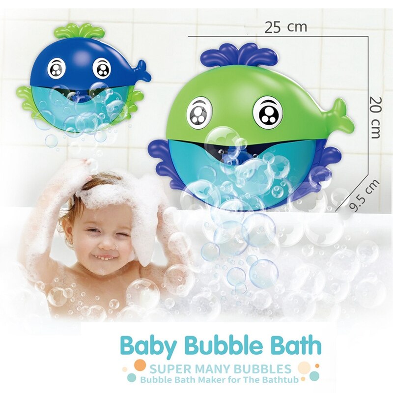 Babybadje Speelgoed Muziek Walvis Bubble Machine Bad Bubble Machine Met Suckers Automatische Bubble Machine