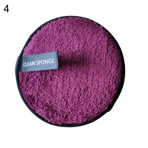 Makeup Remover Puff Women Soft Sponge Makeup Remover Powder Puff Face Cleaner Cleansing Cloth Pad Cleansing Powder Puff: Purple 