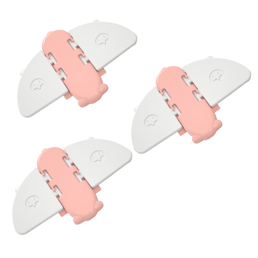 3pcs Sliding Glass Door Locks Sliding Window Safety Locks Anti-Theft Protection Buckle for Child Baby Home Window (Blue): Pink