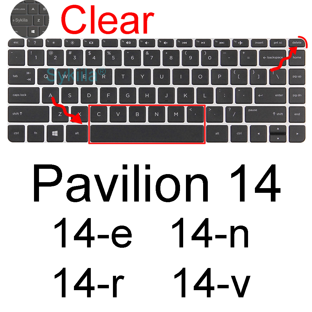 Funda de teclado para HP Pavilion 14 14-eh 14-cd 14-ab 14-ce 14-bp 14-ba 14-al 14-e 14- n 14-r dv4 dm4 funda protectora de silicona: YELLOW