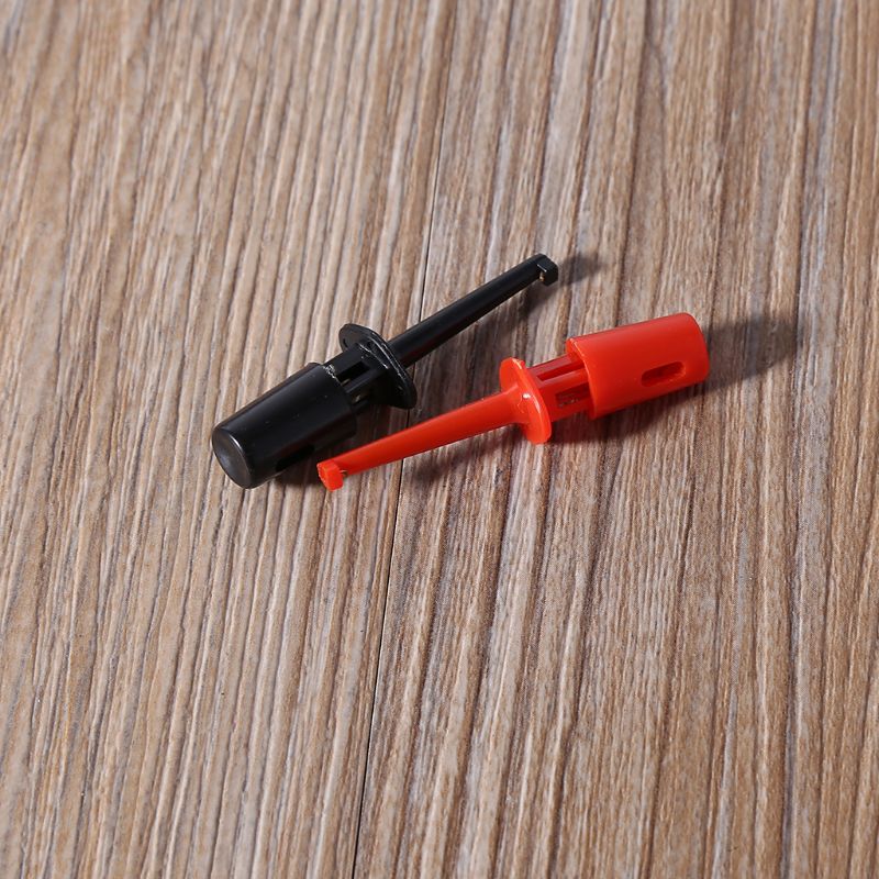 1 Paar Single Hook Clip Test Probe Mini Grabber Voor Multimeter