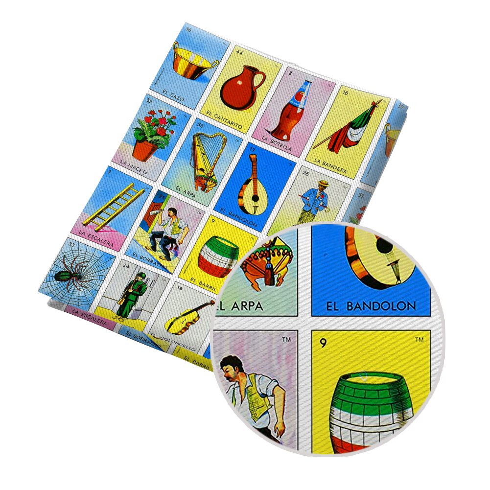 50*145Cm Stof Loteria Ontwerpen Patroon Gedrukt Polyester Katoen Twill Stof Patchwor Gedrukt: PL2172