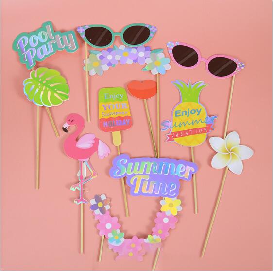 12 pcs Funny Photo Props DIY Selfie Props Decor Wedding Birthday Christmas Graduation Party Photography Flamingo Animal Mask: PH30-LOVE