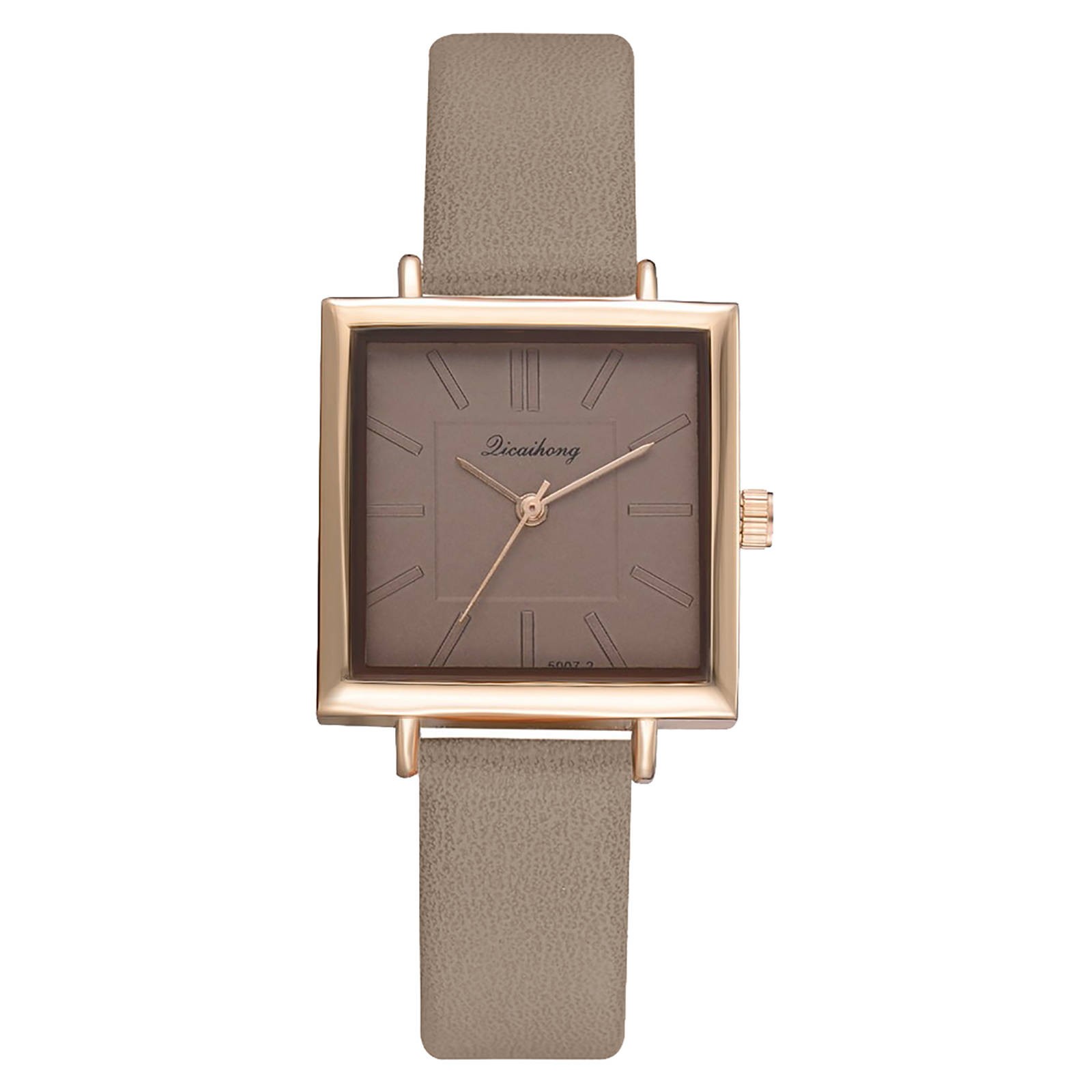 Relojes Montres Femmes de lujo para Mujer, relojes de pulsera digitales con correa de Cuero Luminoso, Reloj de pulsera informal de negocios, Reloj de vestir para Mujer: Café