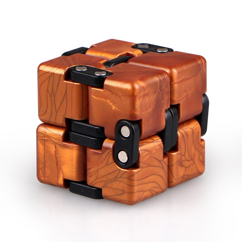 Antistress Fidget Speelgoed Infinity Cube Stress Reliever Speelgoed Voor Volwassenen Kinderen Grappige Zintuiglijke Speelgoed Speed Cube Decompressie: Golden