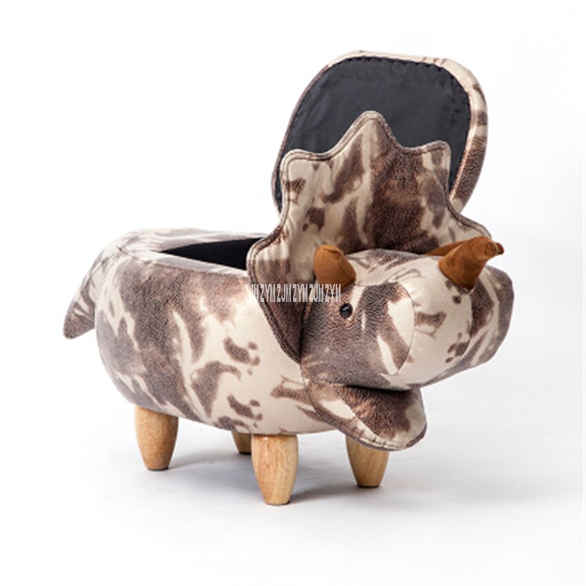 Modern High Density Resilient Sponge Animal Change Shoe Stool Solid Wood Children Shoes Storage Stool Living Room Sofa Footstool: with storage camo