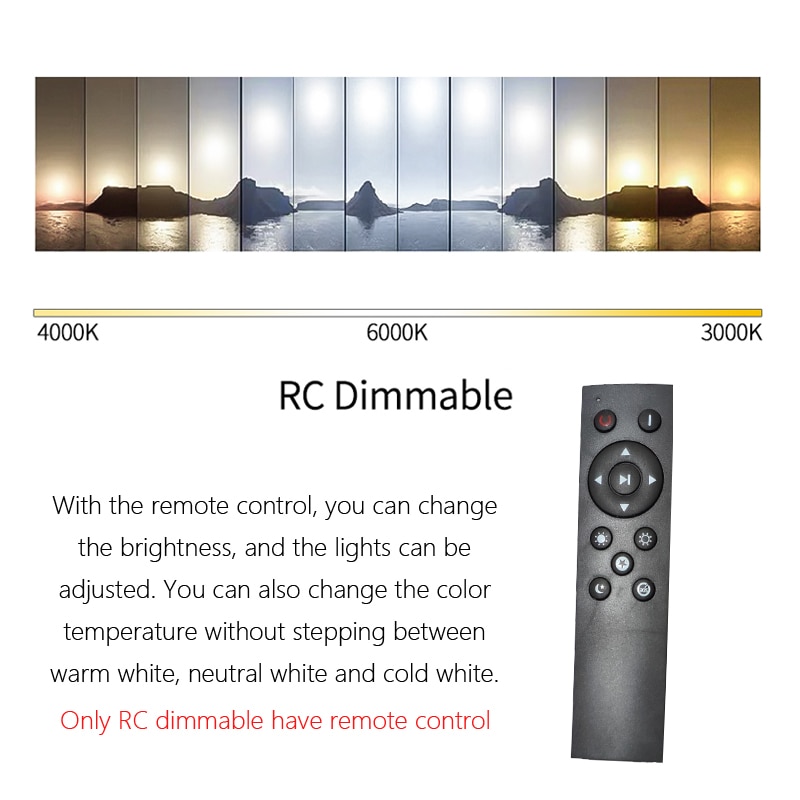 Plafond Led Verlichting Lampen Rc Dimbare Hebben Afstandsbediening Moderne Slaapkamer Woonkamer Lamp Opbouw Balkon Plafond
