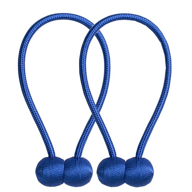 2 stuks magnetische parelbolgordijnbinders, gordijnbinders, gordijnroedes, gespen, clips, accessoires: Blauw