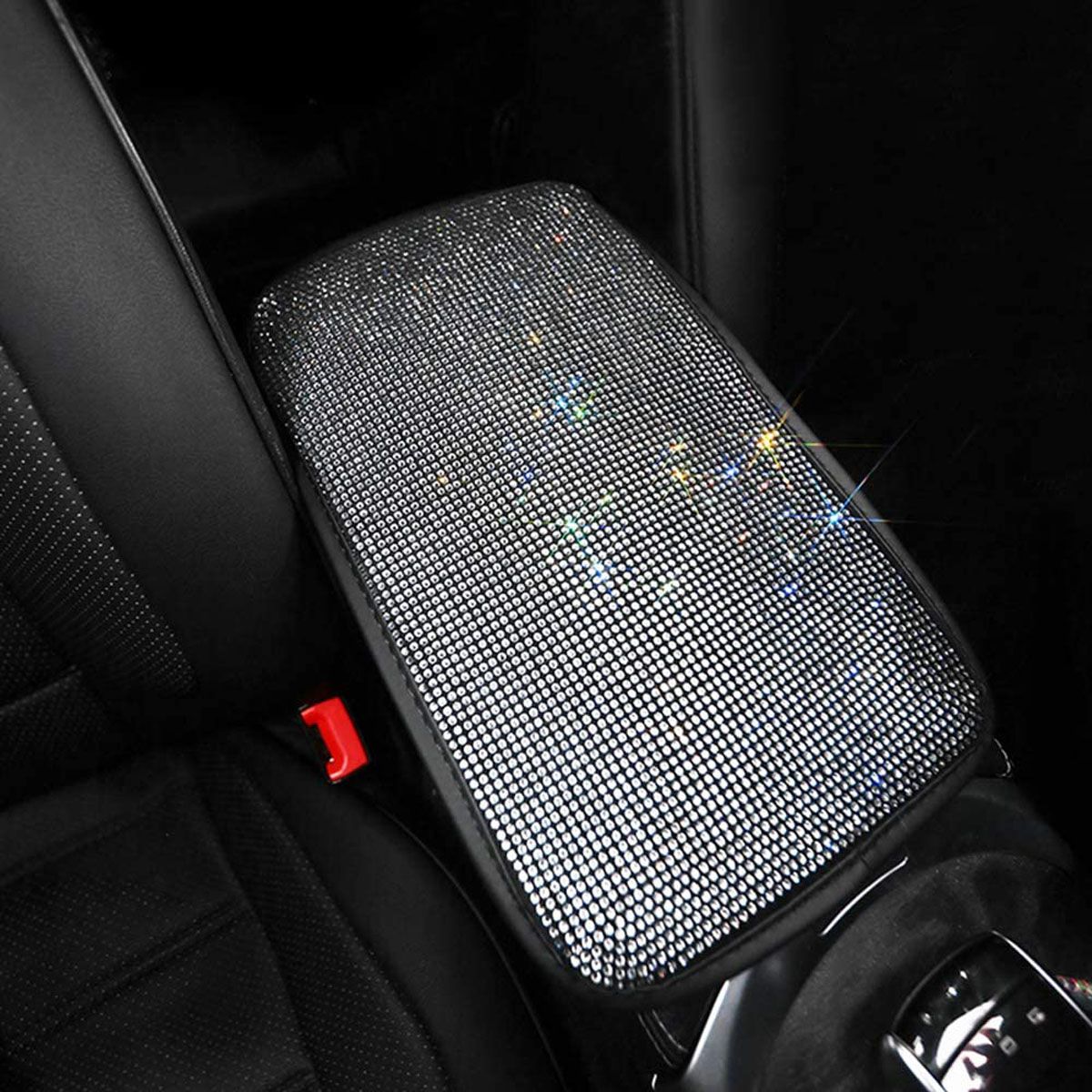 Universel voiture étincelle Bling strass intérieur volant couverture Console centrale coussin appuie-tête oreillers Auto accessoire ensemble: Armrest Cushion
