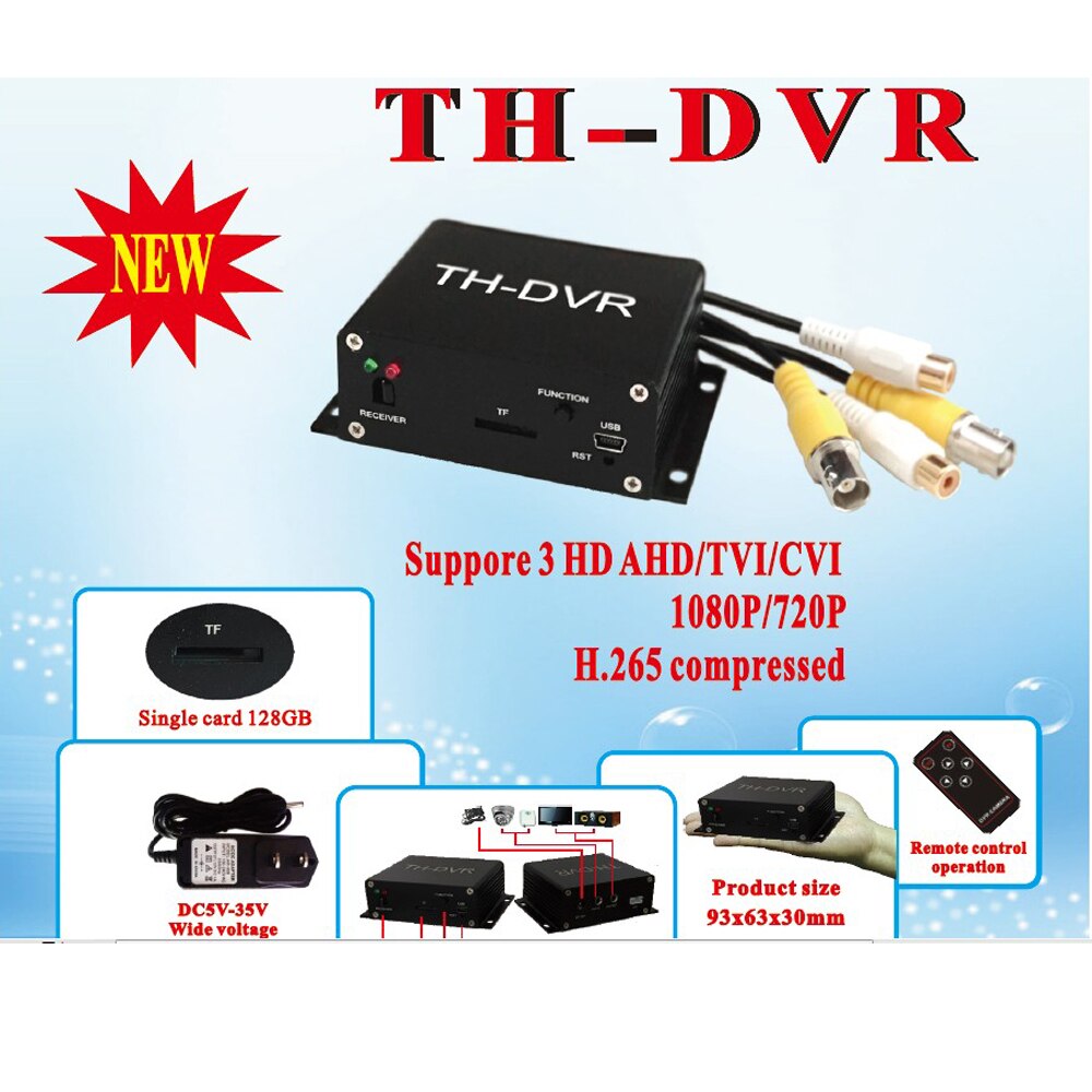 TH-DVR 4 In One Ondersteuning Analoge Ahd Tvi Cvi 1080P/720P Tf/Sd Card Mini Dvr h.264 Hdmi Cctv Camera Video Recorder Dvr