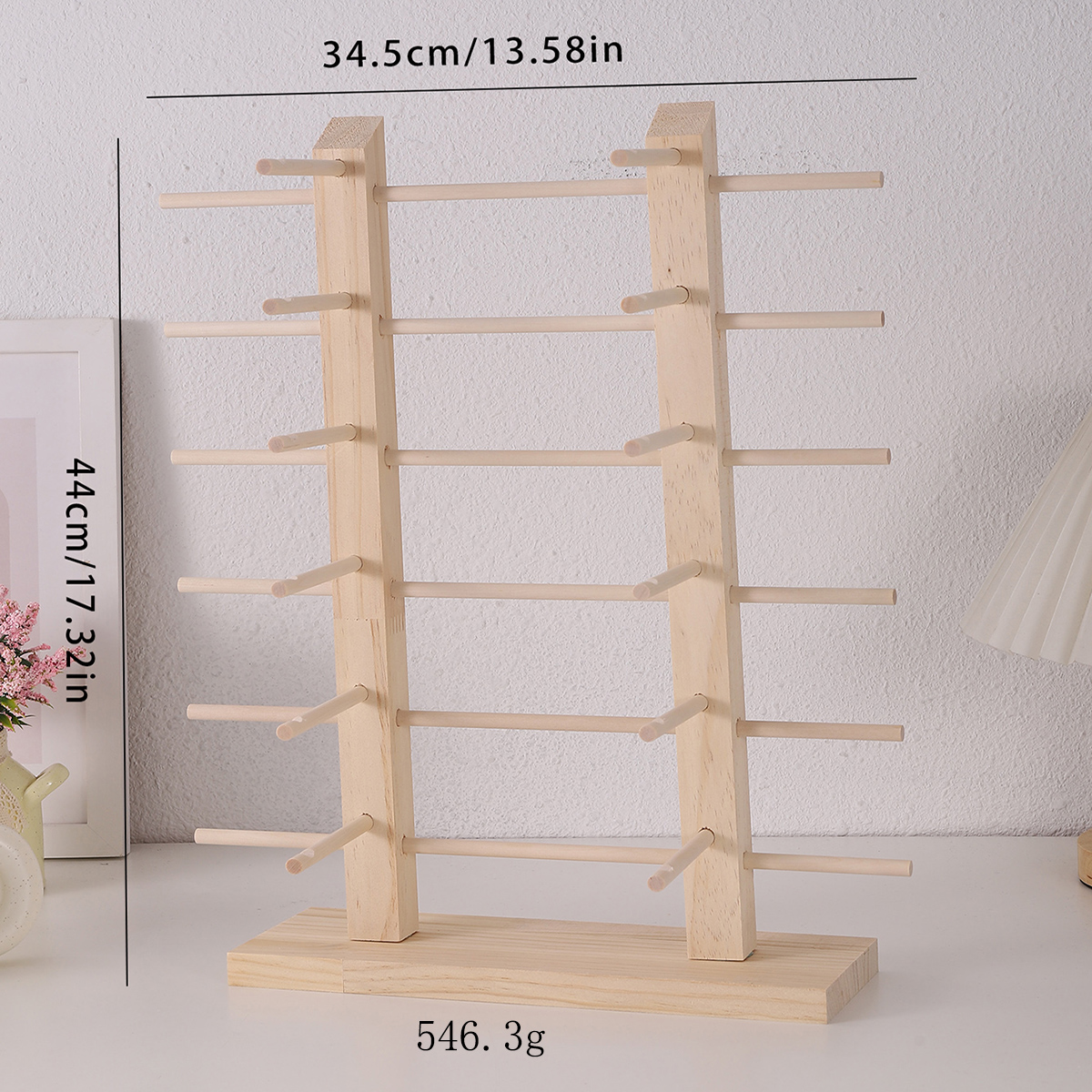 Estantes de exhibición de gafas de sol de madera multicapa, soporte de exhibición para gafas, soporte de joyería para múltiples pares, escaparate de gafas para mujer: Plata
