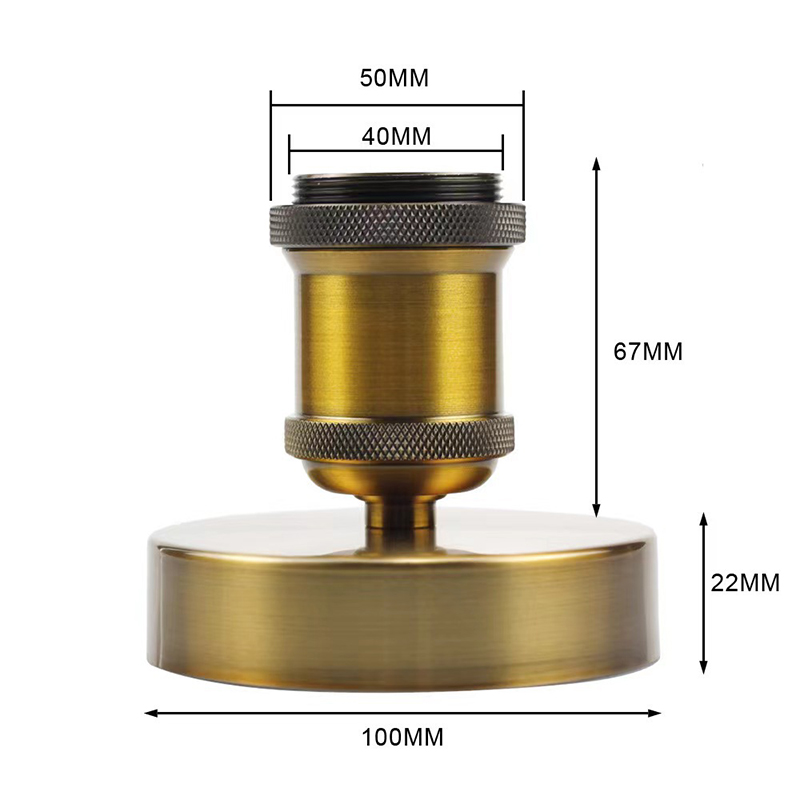 Douille de lampe Vintage E27 E26, support de lampe de plafond avec accessoires pour chambre à coucher, cuisine, salon, décoration de la maison: Beige