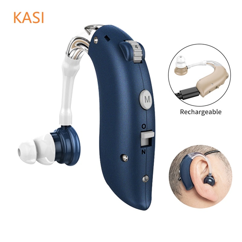 best BTE Hearing Aids Rechargeable Mini Volume Adjustable Hearing Aid Wireless Sound Amplifier For the Hearing Loss Elderly