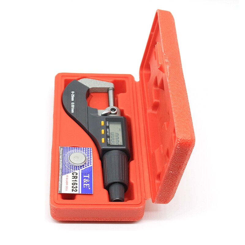 High precision micrometer gauge measurement range 0-25mm stainless steel digital display ruler ruler measurement tool