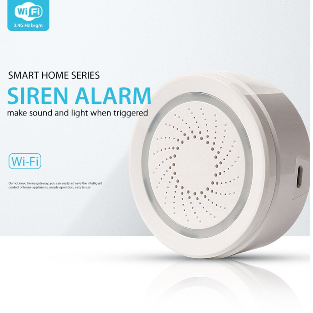 Alexa Google Tuya Motion PIR Sensor Detector Triggered 100DB Siren Sound Alarm Scare Off Burglers Home Alarm Security System Kit