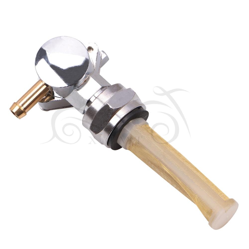 Motorcycle Accessory Aluminum Fuel Valve Petcock Left Outlet For Harley Sportster Big Twin 1975-Up 13/16" Bung