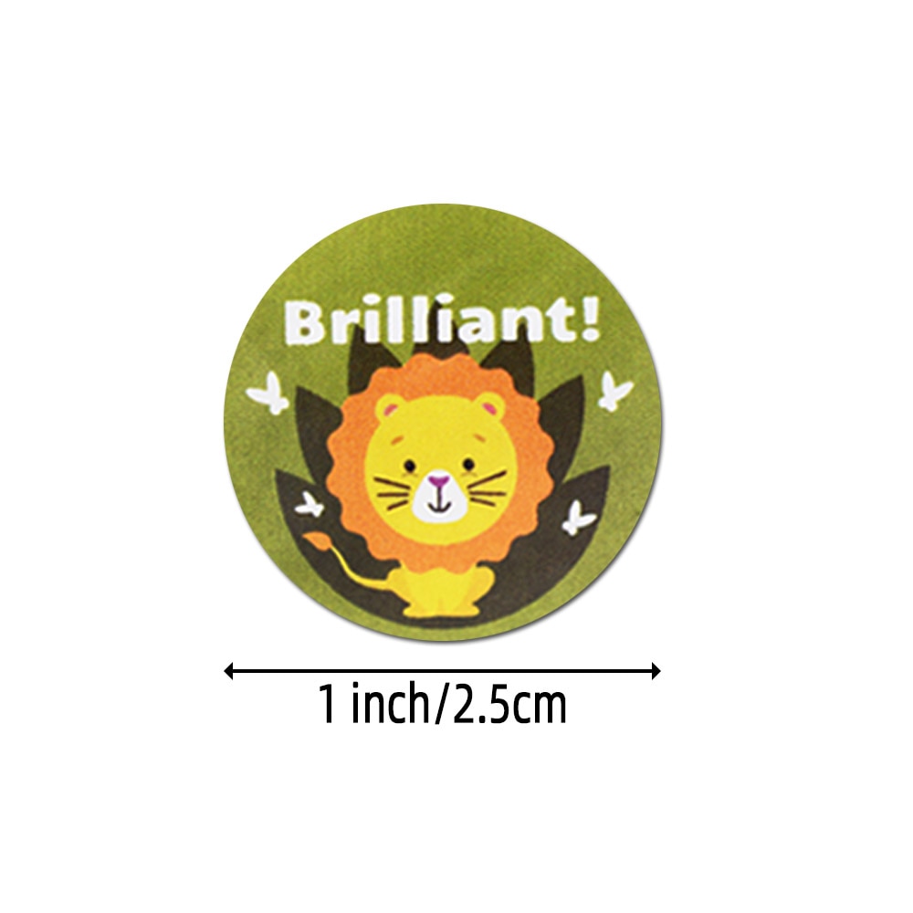 500pcs Teacher Reward Stickers Cute Animal Stickers School Motivational Stickers for Students kids encouragement word