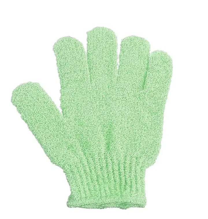Gant de toilette de nettoyage du corps, brosse douce, maison, hôtel, salle de bain, boule de douche, ensemble d'épurateur de dos, serviette exfoliante pour la peau, gants de bain: green