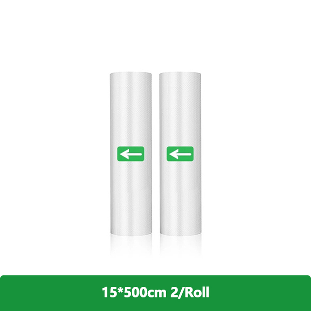 Bolsa selladora al vacío para cocina, bolsas de almacenamiento de bolsas al vacío para alimentos de 12/15/20/25/28cm x 500cm, bolsa transparente para envasado de alimentos, mantenimiento fresco: Verde militar