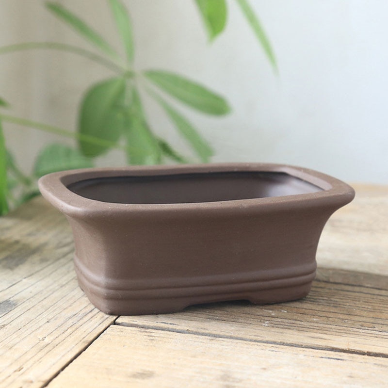 Maceta de cerámica negra para quemar plantas, crisantemo suculento, decoración de jarrón transpirable, ciruela, bambú de Orquídea: 13.5x4.5cm